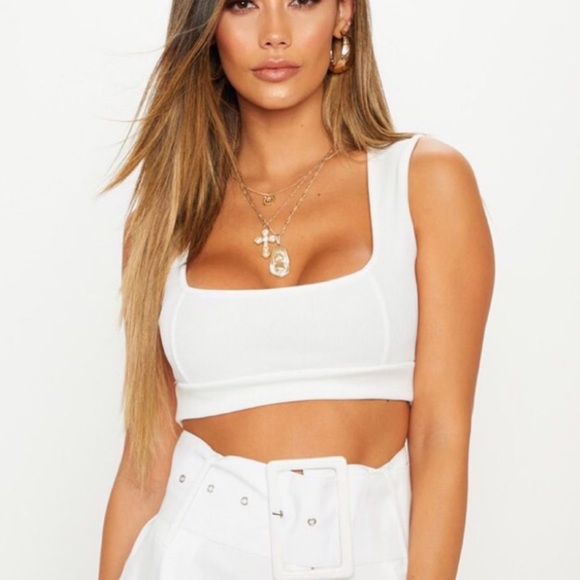 PrettyLittleThing Tops - NWT Pretty Little Thing White crop top